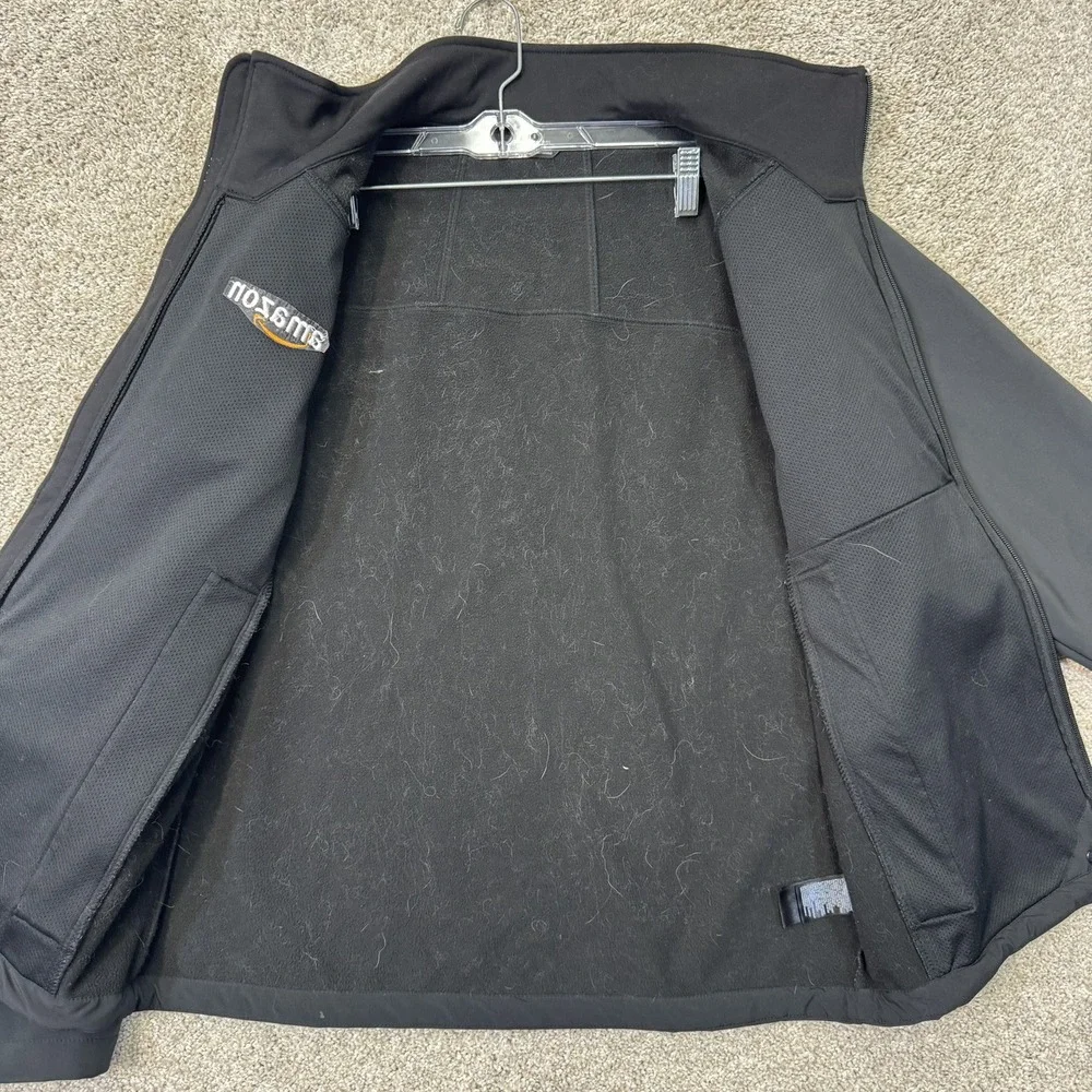 The North Face Jacket Mens Medium Apex Bionic Black Amazon Logo Softshell EUC